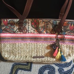 Sakroots straw handbag